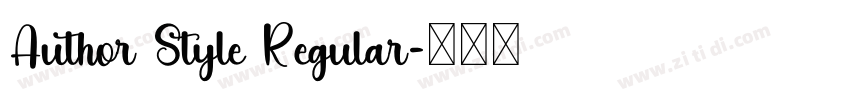Author Style Regular字体转换